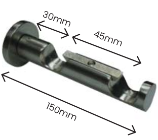25mm - double barrel metal bracket